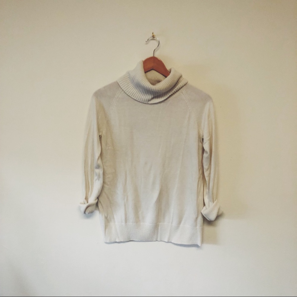 Beige turtleneck